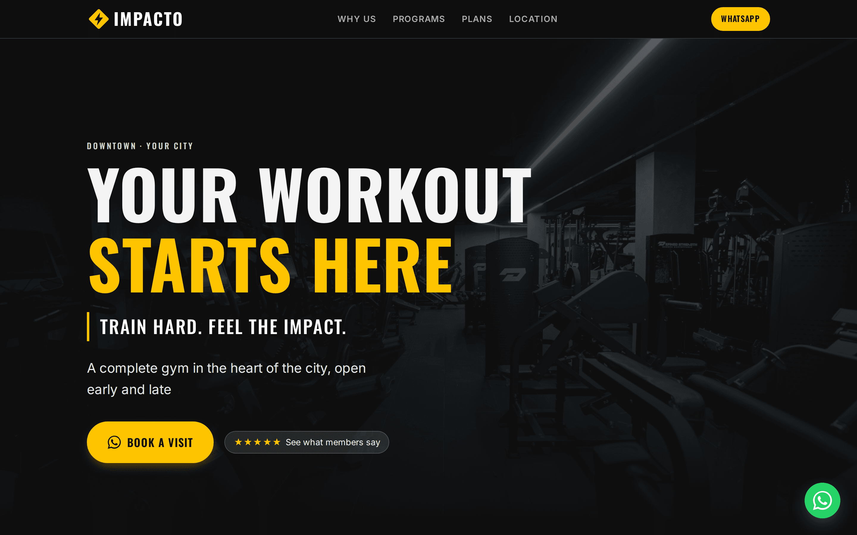 Impacto Academia, site visto no computador